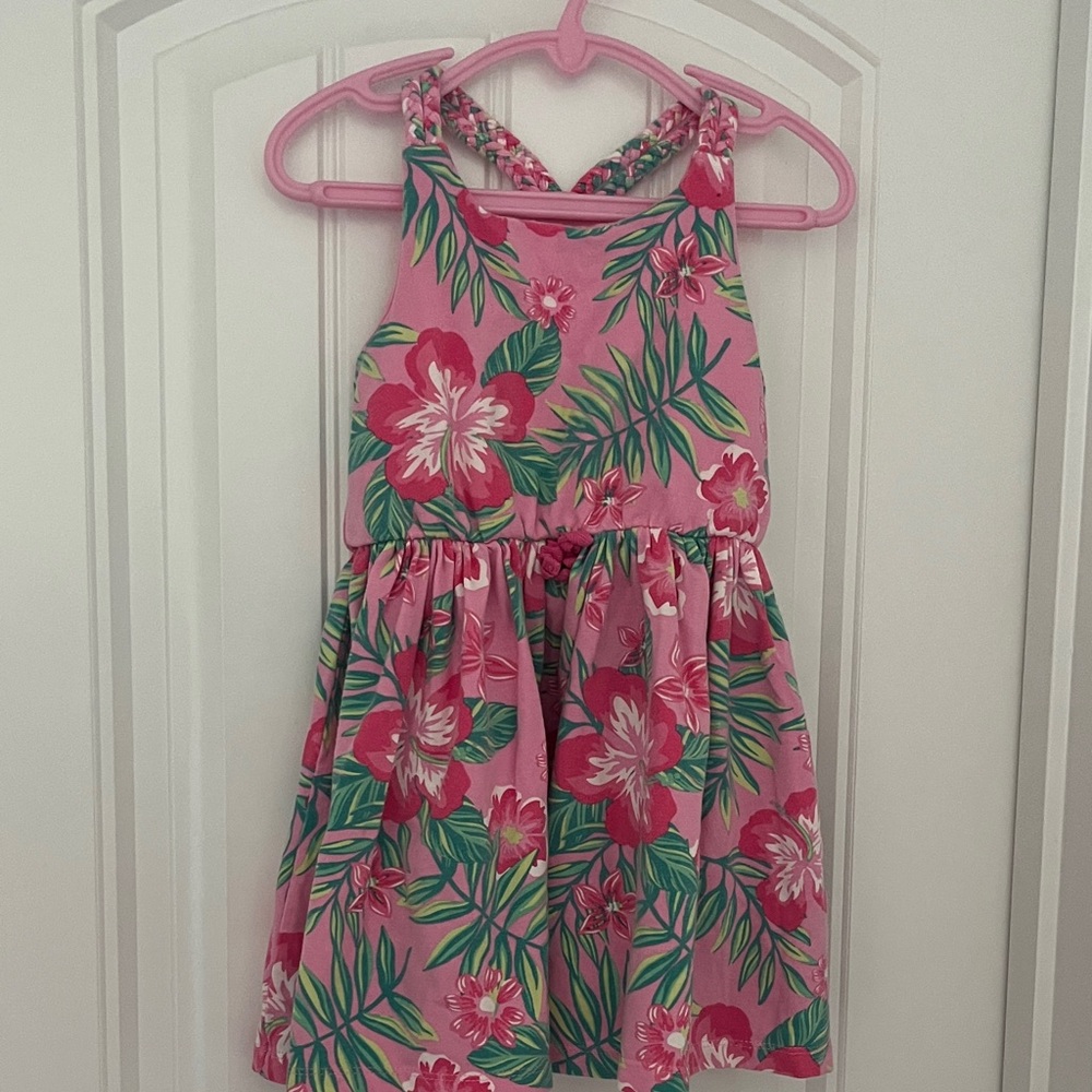 Tommy Bahama Kids Dress in Pink and Green Floral